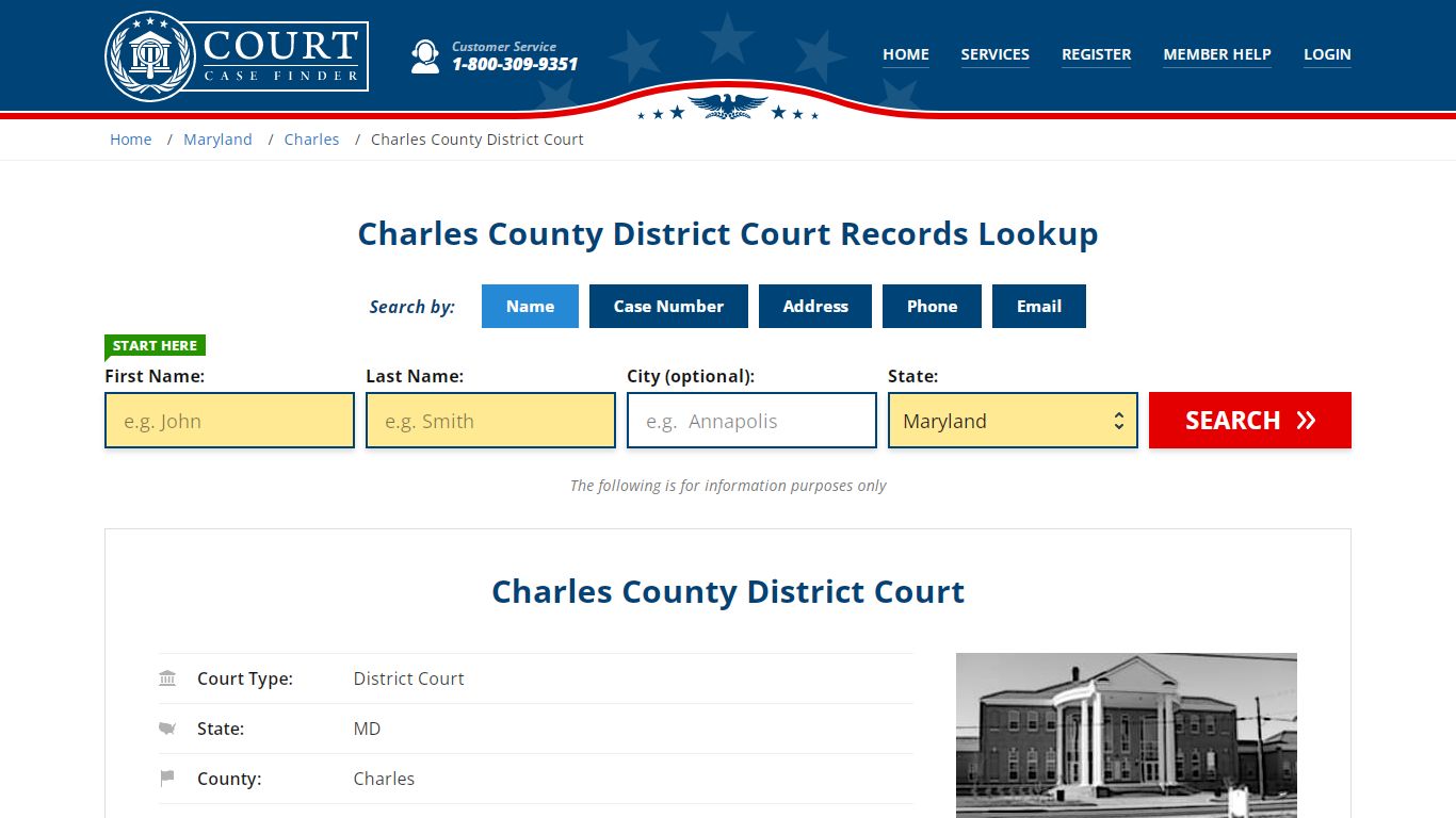 Charles County District Court Records | Laplata, Charles County, MD ...