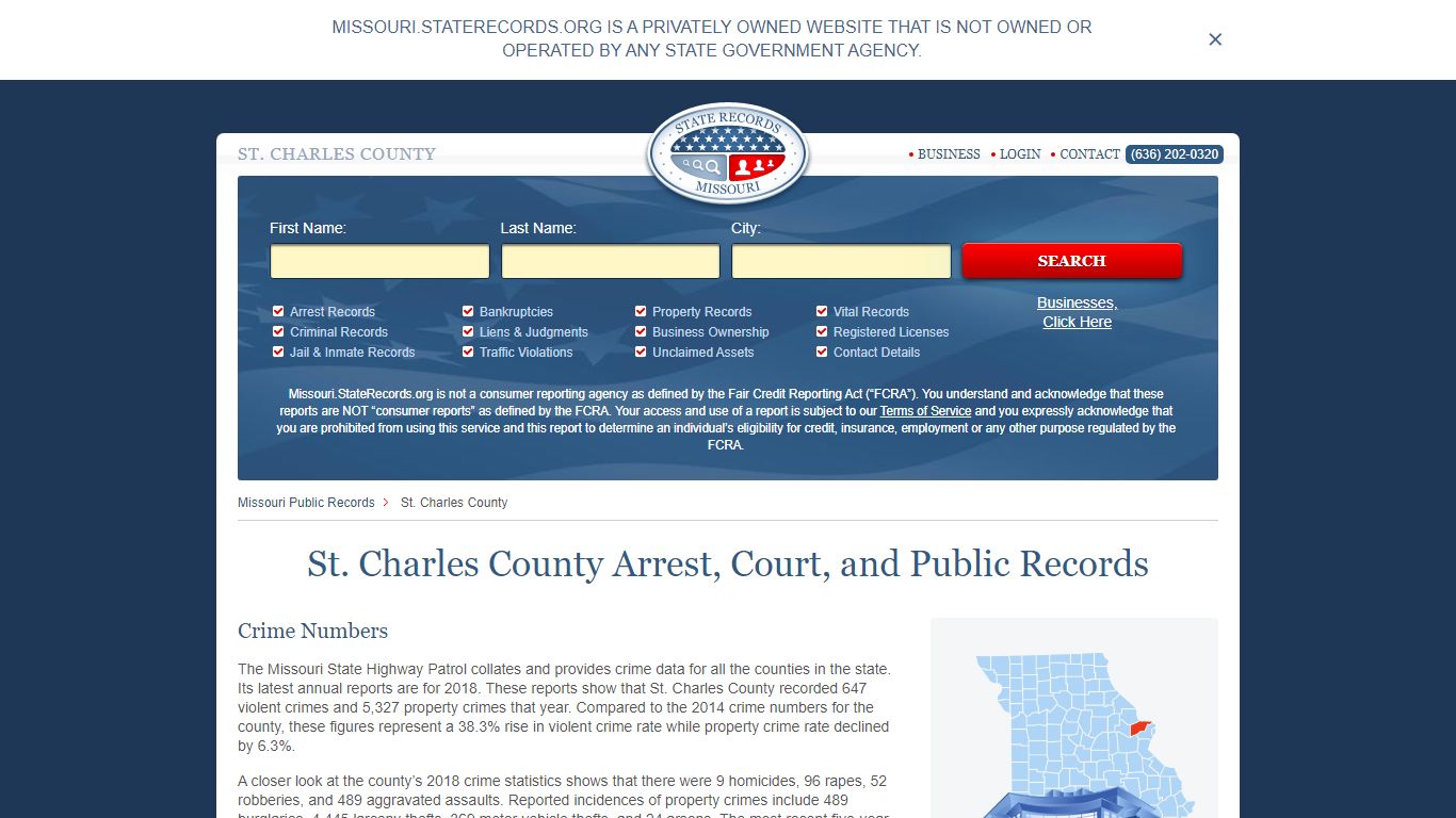 St. Charles County Arrest, Court, and Public Records
